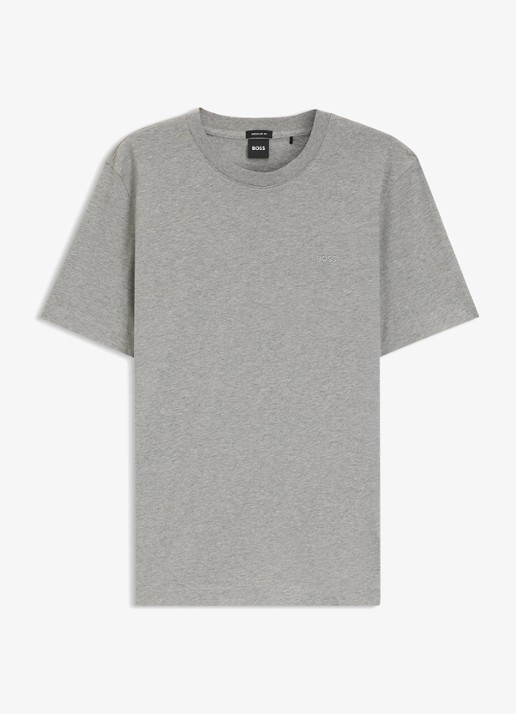 BOSS T-shirt met logo - voorkant grijsmele