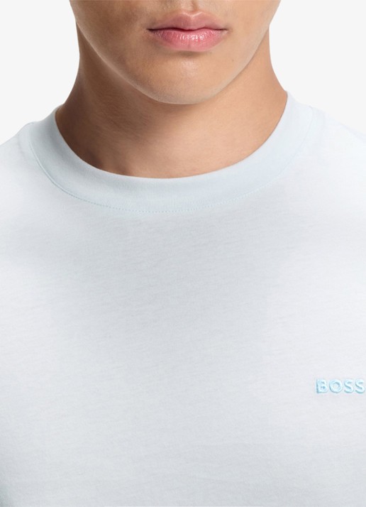 BOSS T-shirt met logo - detail 2 lichtblauw