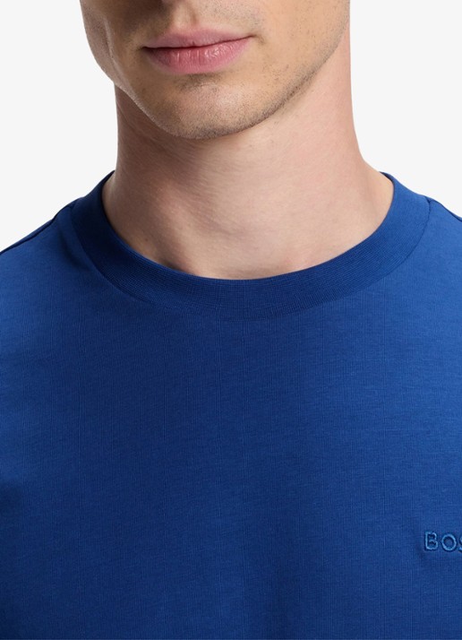 BOSS T-shirt met logoborduring - detail 5 medium blue-429 / blauw