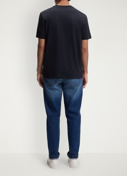 BOSS T-shirt met logoprint - achterkant 3 dark blue-404 / blauw