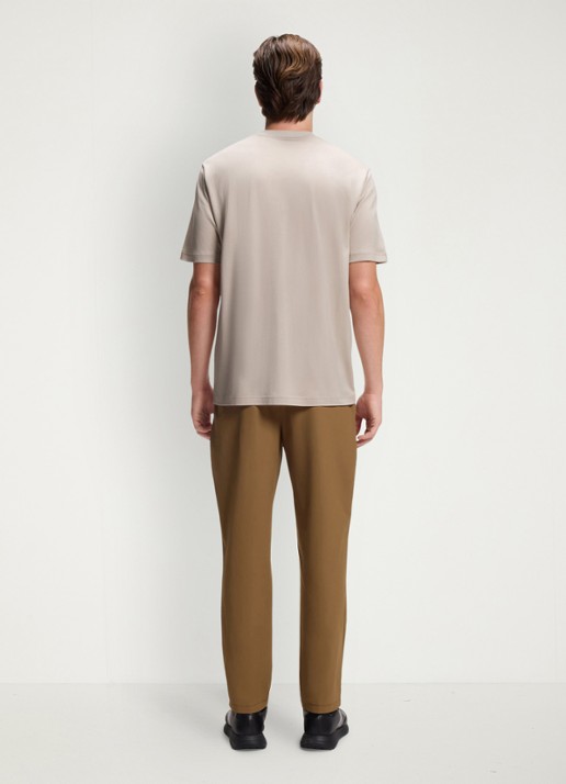 BOSS T-shirt met logoprint - achterkant 3 open beige-299 / beige