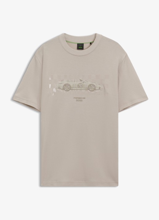 BOSS T-shirt met logoprint - voorkant 4 open beige-299 / beige