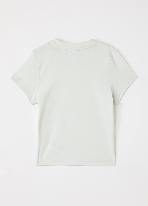 BOSS T-shirt met logoprint - voorkant 2 lindegroen