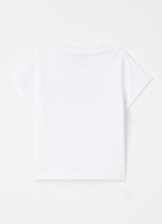 BOSS T-shirt met logoprint - voorkant 2 wit