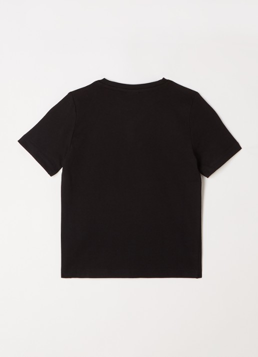 BOSS T-shirt met logoprint - voorkant 2 zwart