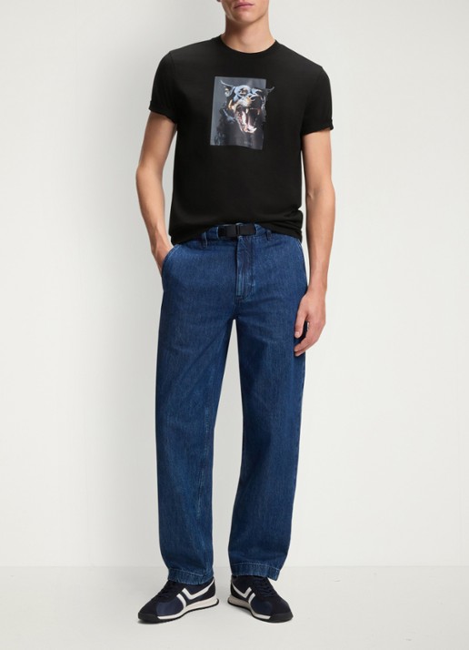 BOSS T-shirt met print - voorkant 2 zwart
