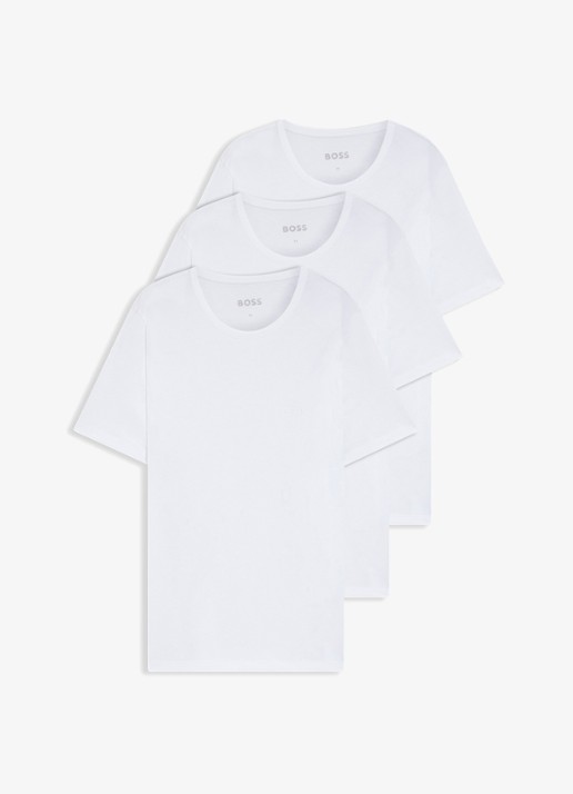 BOSS T-shirt met ronde hals in 3-pack - voorkant 2 wit
