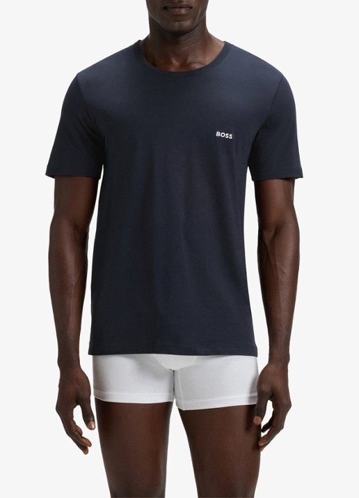 BOSS T-shirt met ronde hals in 3-pack - detail 4 donkerblauw