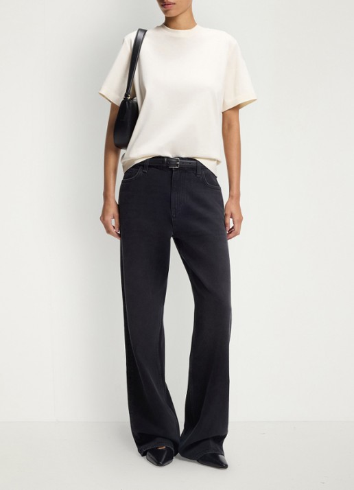 BOSS T-shirt met ronde hals - voorkant 3 creme
