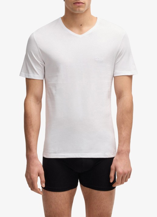 BOSS T-shirt met V-hals in 3-pack - detail 4 grijsmele