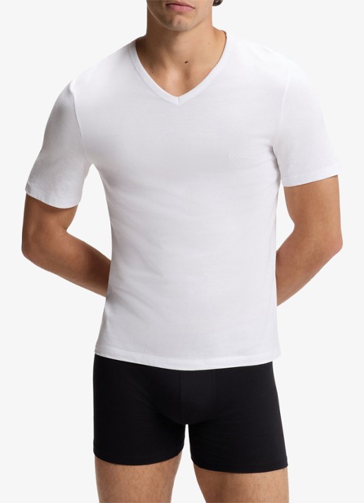 BOSS T-shirt met V-hals in 3-pack - detail 3 grijsmele