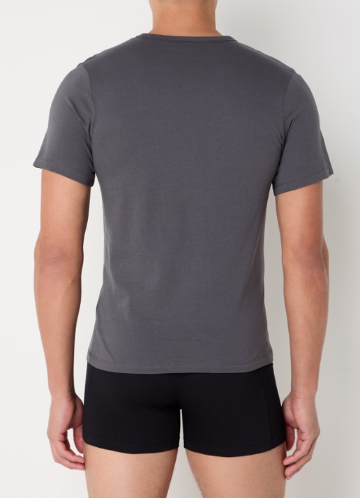 BOSS T-shirt van katoen in 3-pack - achterkant legergroen