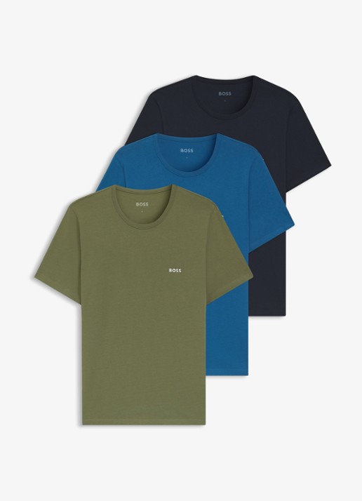 BOSS T-shirt van katoen in 3-pack - voorkant open miscellaneous-973