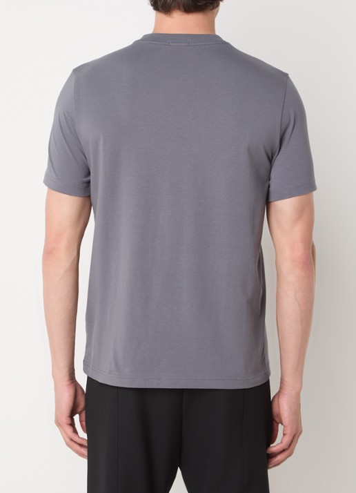 BOSS T-shirt van stretchkatoen met logodetail - achterkant 3 dark beige-251 / beige