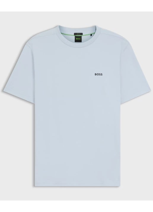 BOSS T-shirt van stretchkatoen met logodetail