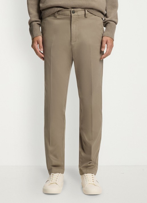 BOSS Tapered fit chino in katoenblend - detail 4 khaki