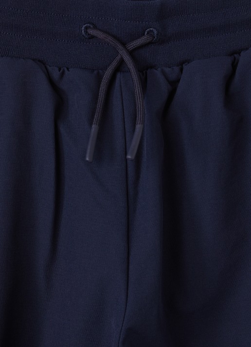 BOSS Tapered fit trackpants met klepzakken - detail 3 donkerblauw
