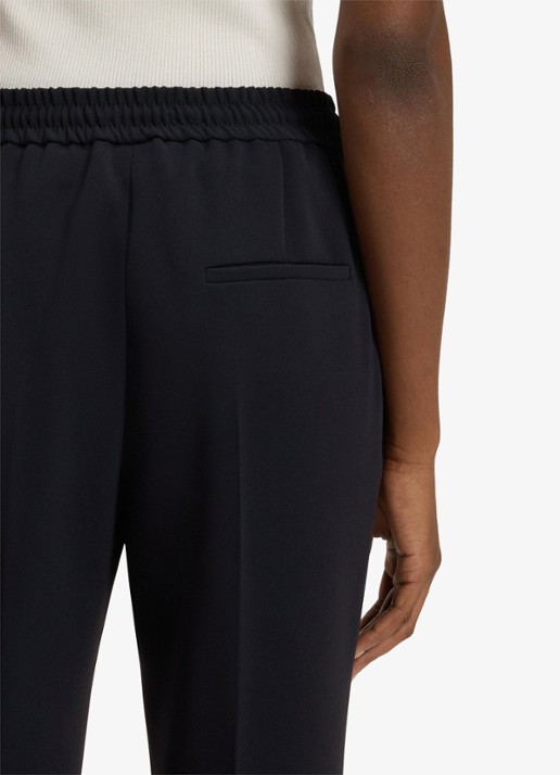 BOSS Tariyanah mid waist slim fit pantalon met stretch - detail 3 donkerblauw