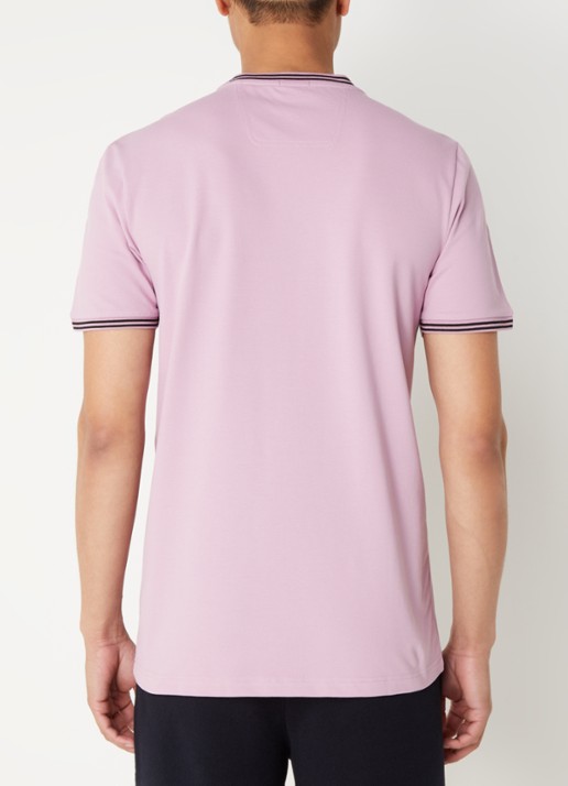 BOSS Taul T-shirt met logo en stretch - achterkant 3 oudroze