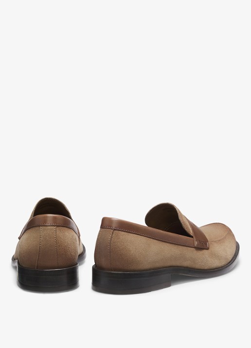 BOSS Tayil-L_Loaf_sdfslt loafers van suède - detail medium beige-265 / beige