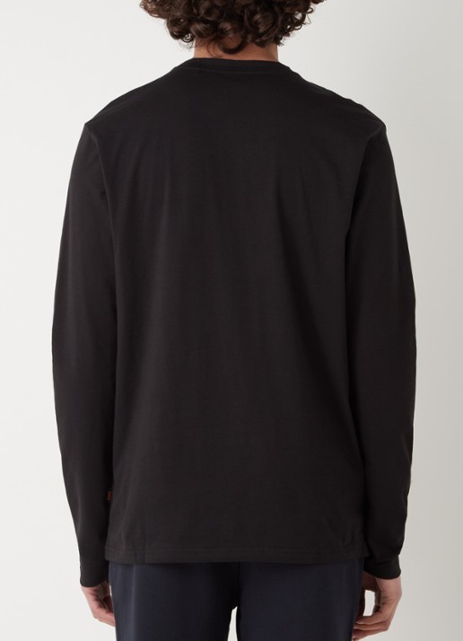 BOSS Tchark longsleeve met logoprint  - achterkant zwart
