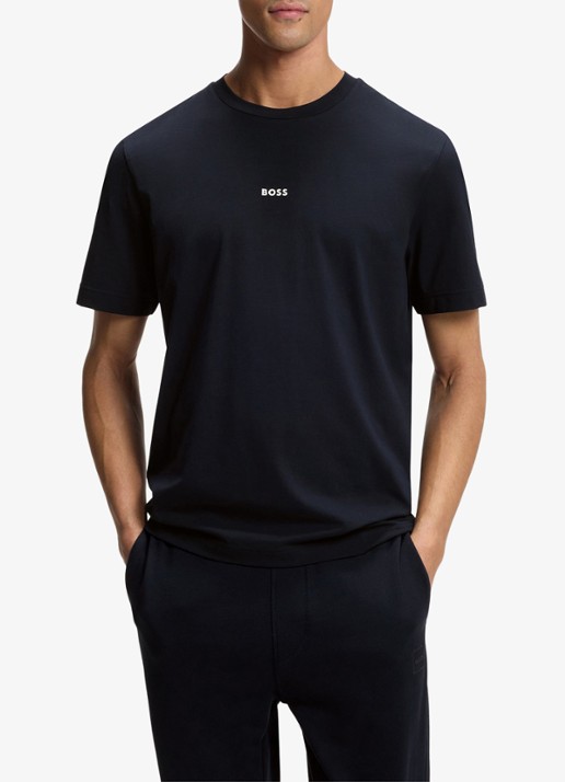 BOSS TChup T-shirt met logo - detail 3 dark blue-404 / blauw