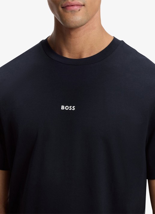 BOSS TChup T-shirt met logo - detail 5 dark blue-404 / blauw