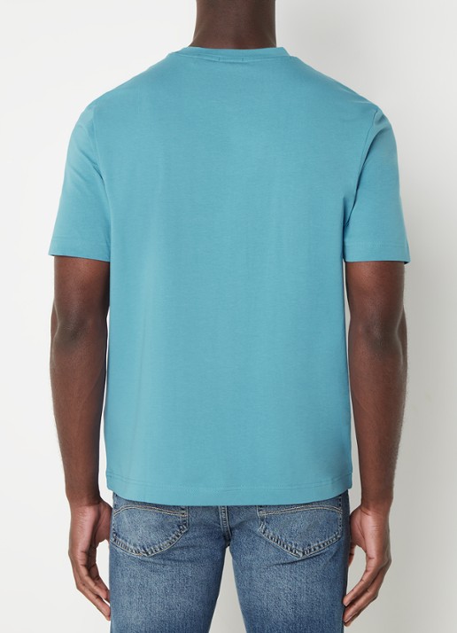 BOSS TChup T-shirt met logo - achterkant open blue-486 / blauw