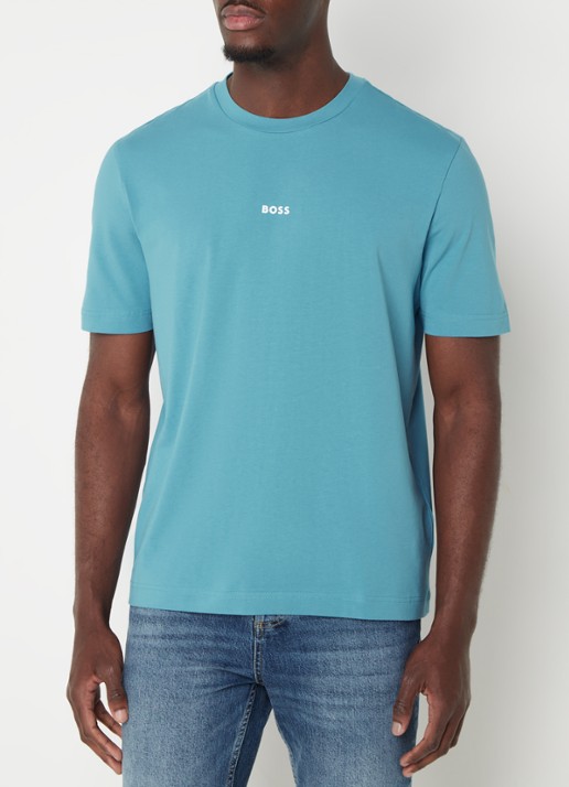 BOSS TChup T-shirt met logo - detail 4 open blue-486 / blauw