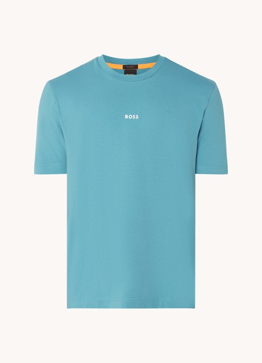 BOSS TChup T-shirt met logo - voorkant 2 open blue-486 / blauw