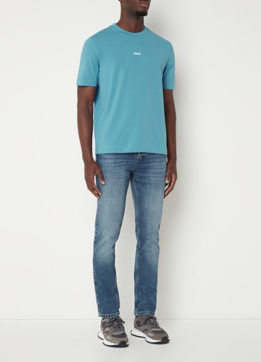 BOSS TChup T-shirt met logo - voorkant 3 open blue-486 / blauw