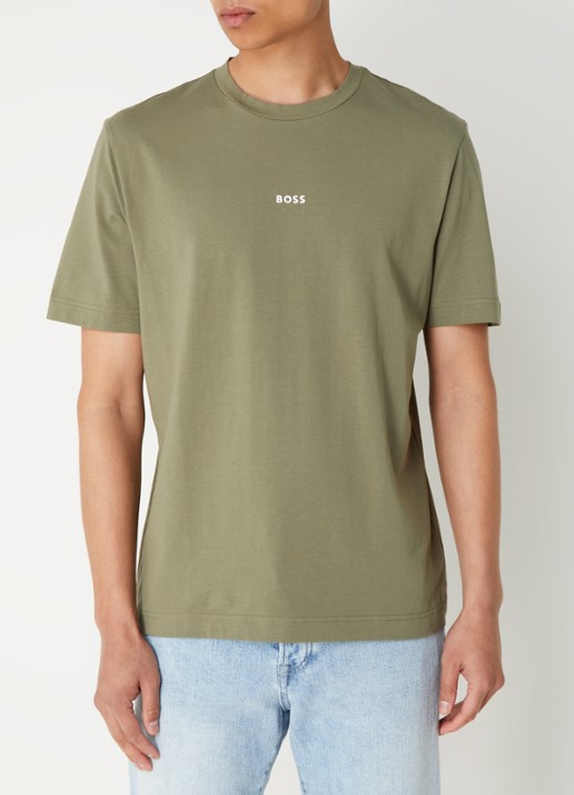 BOSS TChup T-shirt met logo - detail 3 open green-349 / groen
