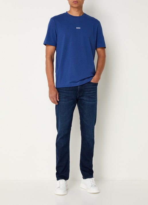 BOSS TChup T-shirt met logo - voorkant 2 open blue-494 / blauw