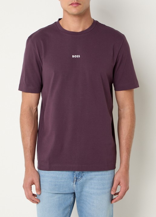 BOSS TChup T-shirt met logo - detail 4 open purple-543 / paars
