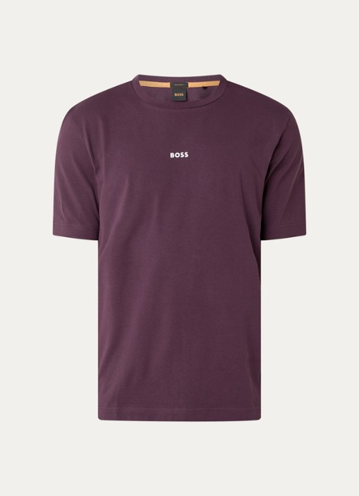 BOSS TChup T-shirt met logo - voorkant 2 open purple-543 / paars
