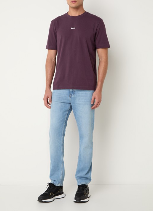 BOSS TChup T-shirt met logo - voorkant 3 open purple-543 / paars