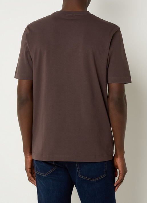 BOSS TChup T-shirt met logo - achterkant open brown-248 / bruin