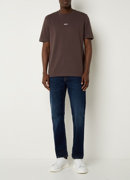 BOSS TChup T-shirt met logo - voorkant 3 open brown-248 / bruin
