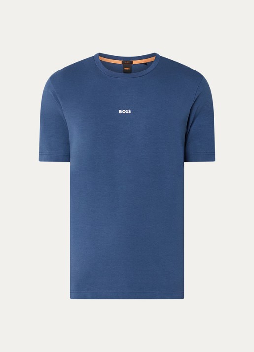 BOSS TChup T-shirt met logo - voorkant 3 open blue-466 / blauw