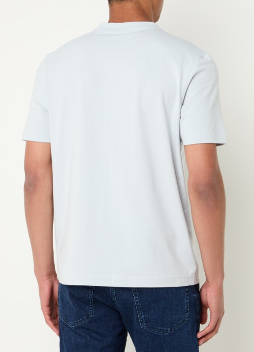 BOSS TChup T-shirt met logo - achterkant light/pastel grey-053 / grijs