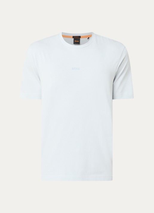 BOSS TChup T-shirt met logo - voorkant 2 light/pastel grey-053 / grijs