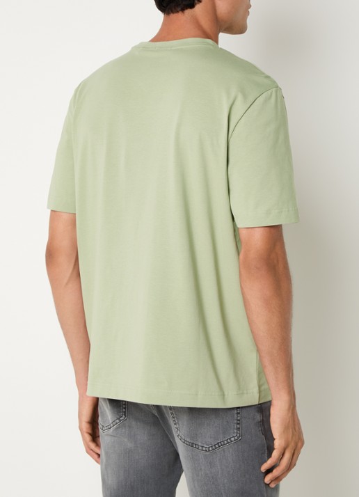 BOSS TChup T-shirt met logo - achterkant open green-370 / groen