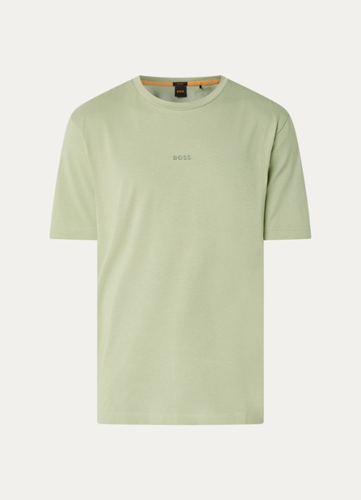 BOSS TChup T-shirt met logo - voorkant 3 open green-370 / groen