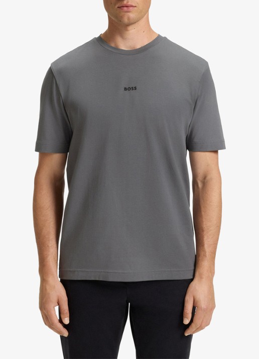 BOSS TChup T-shirt met logo - detail open grey-062 / grijs