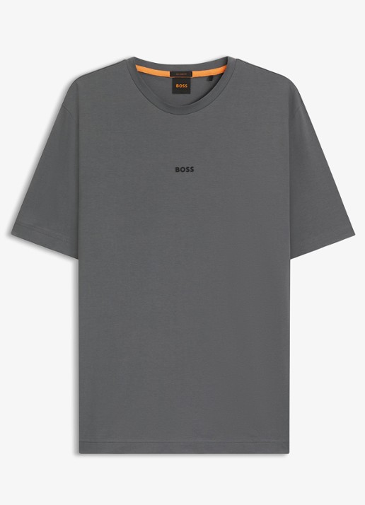 BOSS TChup T-shirt met logo - voorkant 4 open grey-062 / grijs