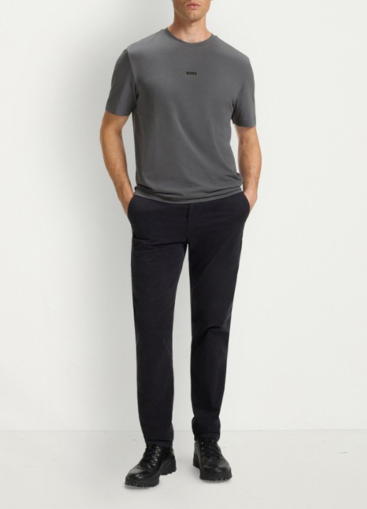 BOSS TChup T-shirt met logo - voorkant 5 open grey-062 / grijs