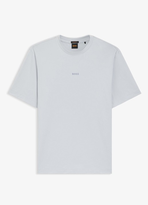 BOSS TChup T-shirt met logo - voorkant 2 light/pastel grey-054 / grijs