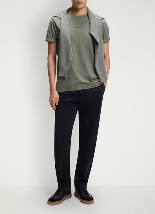 BOSS TChup T-shirt met logo - voorkant 5 open grey-077 / grijs