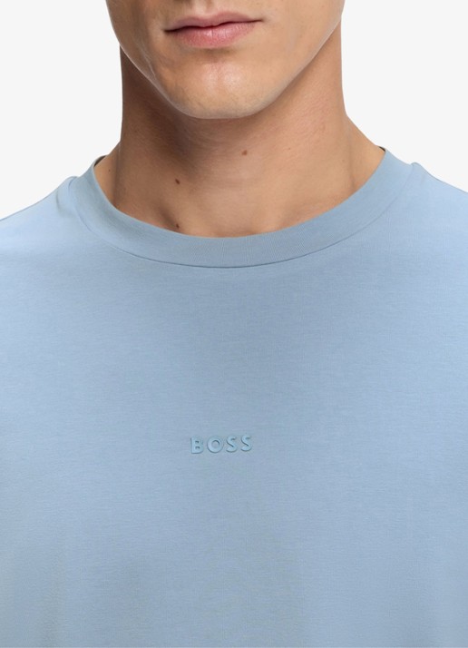 BOSS TChup T-shirt met logo - detail 2 light/pastel blue-458 / blauw