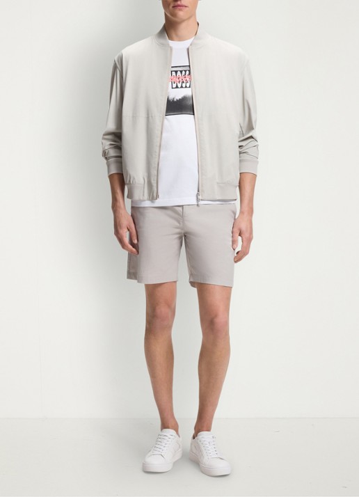 BOSS Te_Dj t-shirt met print - voorkant 2 white-100 / wit